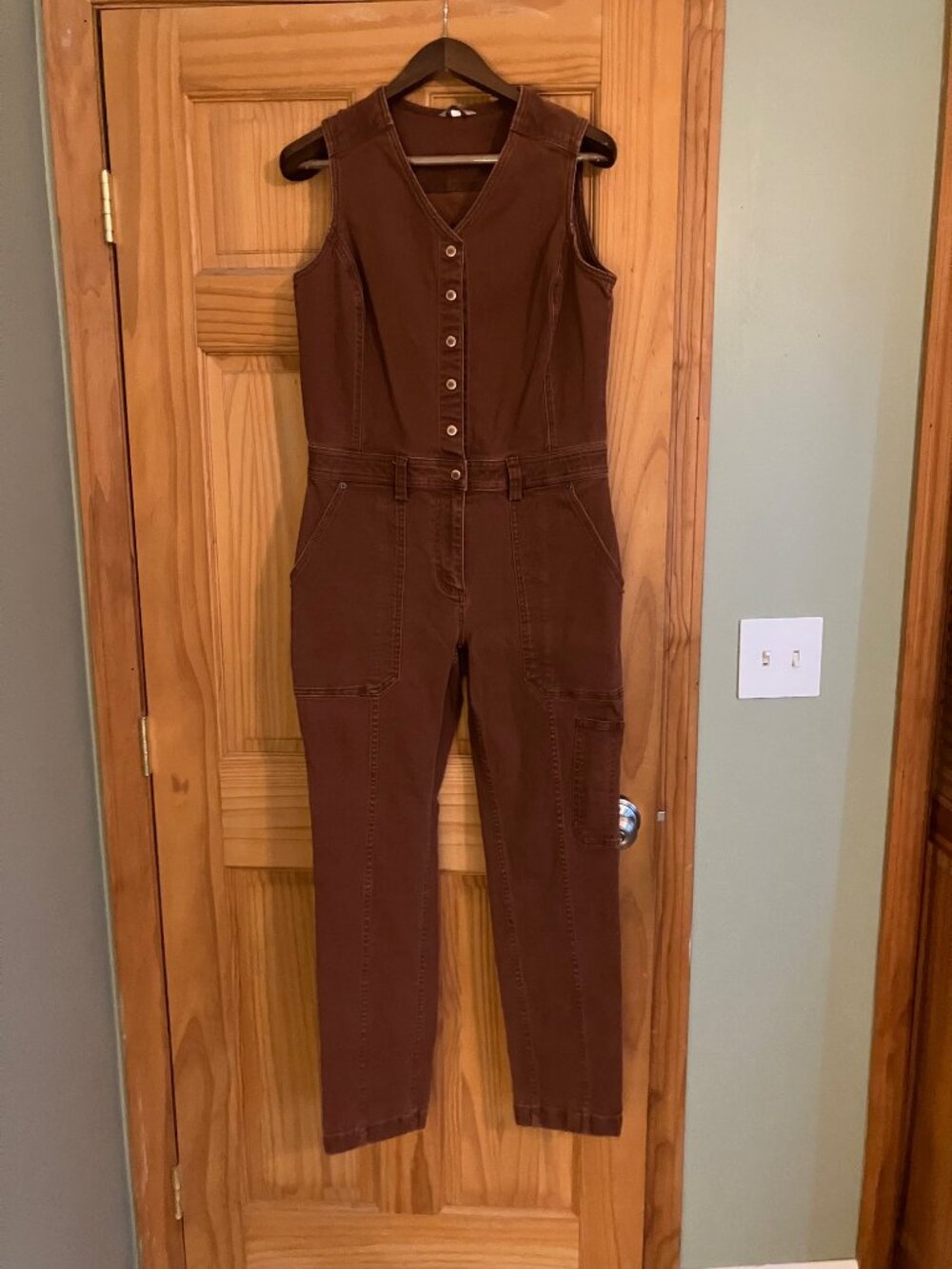 Duluth Trading Co. Rust Brown Utility Jumpsuit
